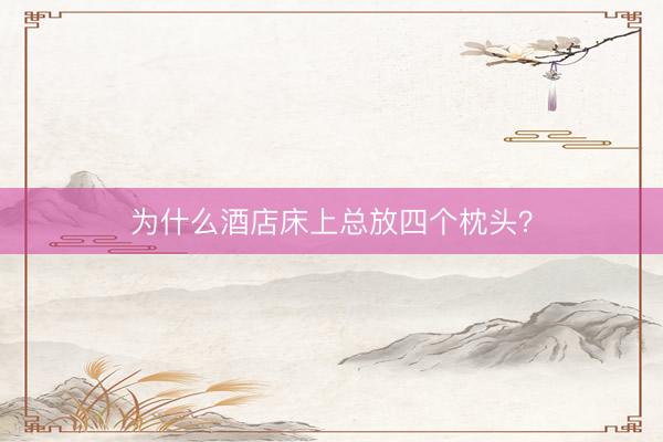 为什么酒店床上总放四个枕头？