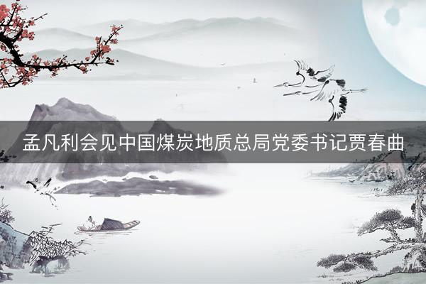 孟凡利会见中国煤炭地质总局党委书记贾春曲
