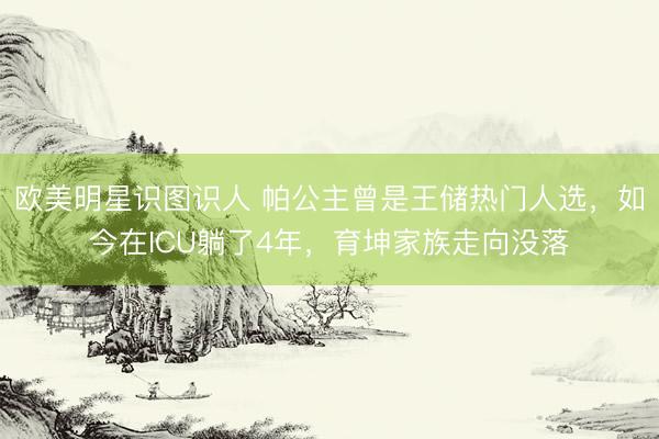 欧美明星识图识人 帕公主曾是王储热门人选，如今在ICU躺了4年，育坤家族走向没落