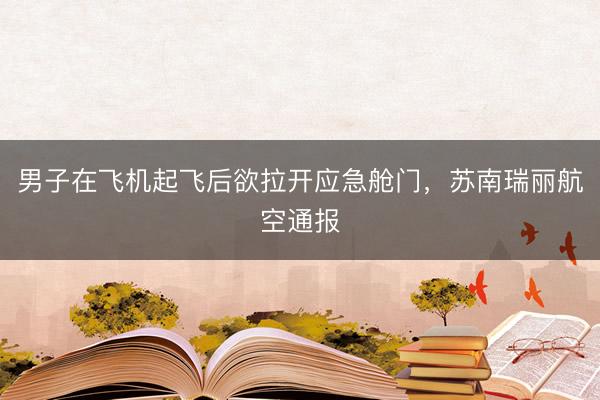 男子在飞机起飞后欲拉开应急舱门，苏南瑞丽航空通报