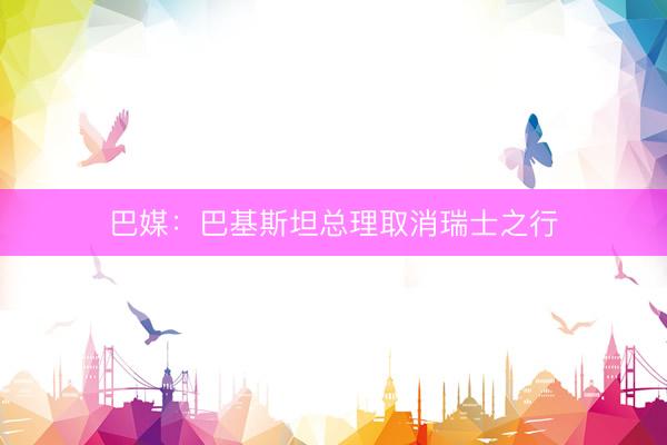 巴媒：巴基斯坦总理取消瑞士之行